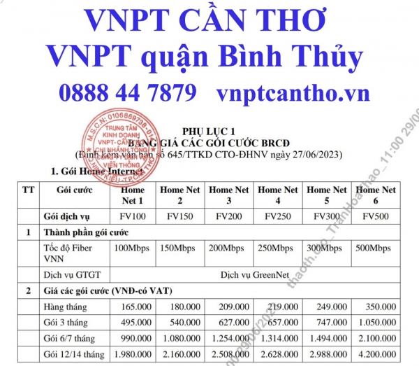 VNPT VINAPHONE QUẬN BÌNH THỦY CẦN THƠ