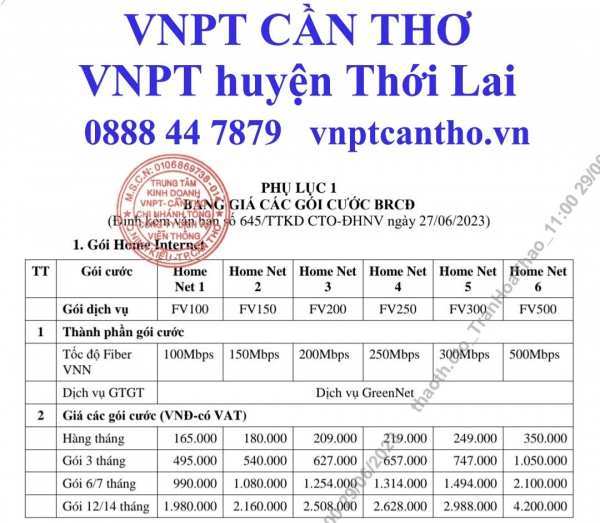 VNPT VINAPHONE THỚI LAI CẦN THƠ