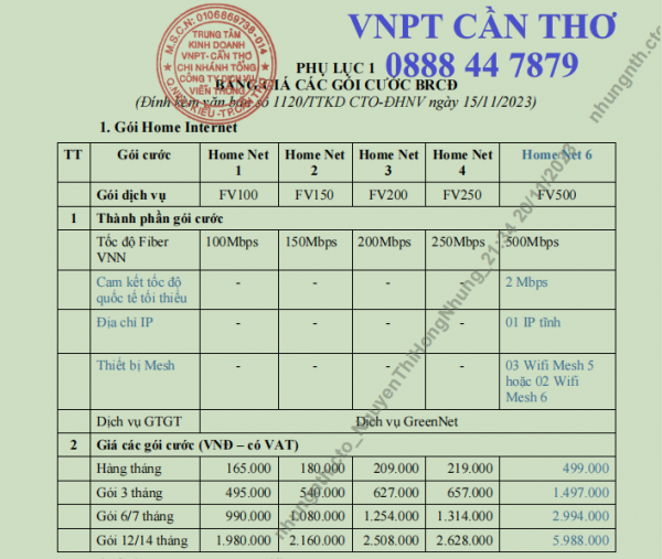 TỔNG ĐÀI LẮP MẠNG WIFI VNPT CẦN THƠ