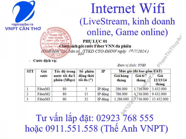 INTERNET WIFI SIÊU NHANH DÙNG ĐỂ LIVESTREAM, BÁN HÀNG ONLINE
