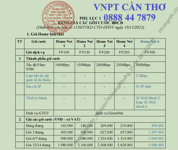 TỔNG ĐÀI LẮP MẠNG WIFI VNPT CẦN THƠ