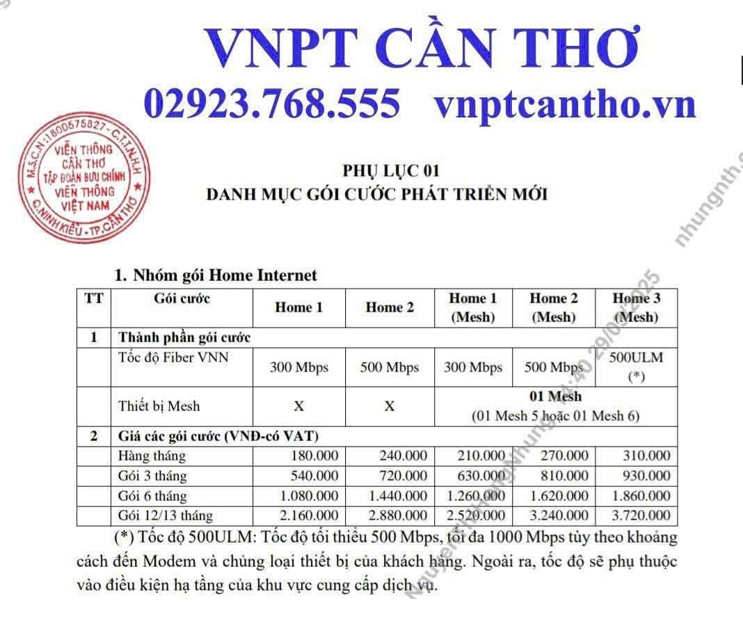 Lắp mạng wifi VNPT tại Eco City Cần Thơ